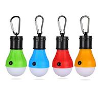 Xrten 4pcs Lampe de Camping, Lanterne de Camping LED, Lampe Camping à Piles 3 Modes D'éclairage, Lampe de Tente Portable avec Crochet pour Camping, Randonnée, Pêche, Chasse
