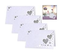 Xrten 50 Pièces Marque Place Forme de Cœur, Plan de Table Mariage Carte de Noms pour Decoration Fêtes Mariage/Bapteme