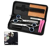 Xrten 6Pcs Kit Coiffure Complet, Ciseaux Coiffure Desepaissir, Kit de Ciseaux de Coiffure Professionnel avec Emballage pour Coiffeur Salon Maison Hommes et Femmes