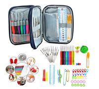 Xrten 72Pcs Crochet Tricot Kit Complet, Aiguilles à Crochet Set Outils de Tricot pour DIY avec Sac De Rangement