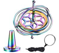 Xrten Gyroscope, Gyroscope Toupie Anti-Gravité, Coloré Gyroscope Toupie en Métal, Gyroscope de Precision, Jouet D'équilibre de Rotation, Soulagement du Stress