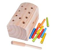 Xrten Jouet éducatif en Bois Montessori, Jouets en Bois de Jeu D'insectes Attrapants Magnétiques Jouets éducatifs