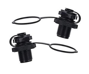 Xrten Lot DE 2 Valves d'Air Adaptateur de Soupape Bouchons Pour Bateau Gonflable De Kayak, Noir