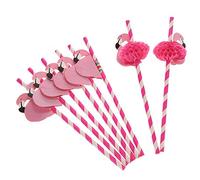 Xrten Lot de 50 Pailles Papier pour Décoration de Table d’anniversaires, Mariage etc, Roses