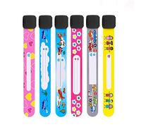 Xrten Lot de 6 Bracelet de securite Enfant, Bracelet Identification de Securite Étanche Réutilisable Bracelet de Secours SOS pour Enfant