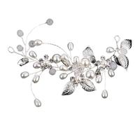 Xrten Mariage Feuilles Vignes de Cheveux, Pince Cheveux Mariage, Bijoux Cheveux Mariage, Perle Bandeau de Mariage, Coiffure Perlée pour Femmes et Filles