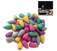 Xrten Naturel Fumée Le Reflux Pagode d'intérieur d'encens Cône Bullet Aromathérapie pour Brûle Encens Refoulement (50 Pcs)