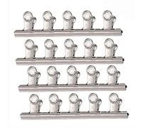 Xrten Pinces de Papier en Acier Inoxydable de Couleur Métal Argenté - 20Pcs