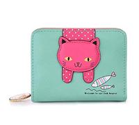 Xrten Porte Monnaie Ado Fille Chat, Mini Portefeuille Mignon Porte-Monnaie en Cuir Portefeuille Femme Porte-Cartes