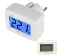 Xrten Voltmètre LCD Numérique Rétroéclairage Bleu 220V, Panneau Testeur Tension Prise UE, DM55-1 AC 80-300V