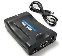 xruc Adaptateur Péritel vers HDMI avec Câble USB 720p/1080p, Convertisseur Peritel HDMI pour TV Moniteur Projecteur, Scart Audio Vidéo HD Compatible avec PS3 DVD VHS Xbox Blu-Ray Plug and Play