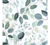 XRUIBZI Papier peint feuille à décoller et à coller - Papier peint aquarelle blanc - Papier contact feuille pour armoires - Papier peint autocollant imperméable pour comptoir de cuisine - 44,5 x 299,7