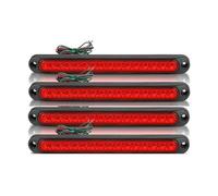 XRUKGUO Bande Lumineuse LED Rouge À 15 LED Pour Voiture Feu Arrière Stop D'avertissement Universel Pour Camping-car Bus Camion Remorque 12V 24 V Feu Arrière Gauche/Droit
