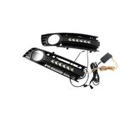 XRUKGUO Feu Antibrouillard Feu Antibrouillard Avant LED Grille Feux De Jour Cadre De Pour Voiture A4 B6 2001 2002 2003 2004 2005 8E0807682 8E0807681
