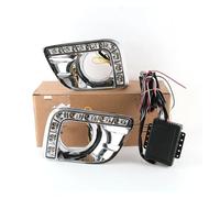 XRUKGUO Feu Antibrouillard Pour Toyota Pour Prado 150 FJ150 LC150 2010 2011 2012 2013 Pour Land Pour Cruiser DRL Couvercle De Feu Antibrouillard Feux Conduite À LED Feux Jour(Blanc)