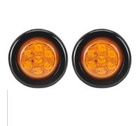 XRUKGUO Feu Arrière Rond 12V 2 Pouces, 7 LED, Feux De Gabarit Latéraux, Montage Encastré, Pour Voiture, Camion, Remorque, Tracteur, Pick-up, VTT, Bus Feu Arrière Gauche/Droit