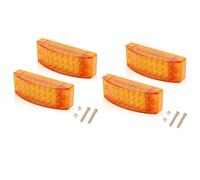 XRUKGUO Feu De Position Latéral Arrière À 21 LED Pour Camion, Feu Freinage Arrière, Clignotant Rouge Et Jaune De 6 Pouces, 12V/24V, Pour Remorque, Tracteur Feu Arrière Gauche/Droit