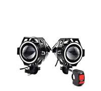 XRUKGUO Phare Moto Antibrouillard Projecteurs Supplémentaires U7 LED Spot Conduite Avec Interrupteur 12V Avec Spot Lumineux Moto Feux(2pcs Blue)