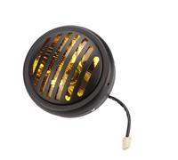 XRUKGUO Phares Avant Moto Phare Halogène De Moto 35W Pour CG125 Pour GN125 Pour CB CL Grille Rétro En Métal Noir Rond Motocross