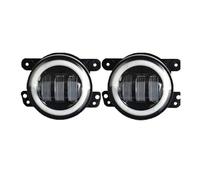 XRUKGUO Pour Lada Pour Viar Pour Priora Pour Oasis Pour Gazelle 4 ''ensemble Phare Antibrouillard 30w 6000k 12v Pouces Accessoire Lumière Led Avec Spot Lumineux Moto Feux(2pcs-white yellow)