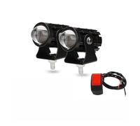 XRUKGUO Pour Mini Feu Conduite Pour Moto Phare Auxiliaire À Double Couleur R Pour ATV Scooter Accessoires Antibrouillard 12V Avec Spot Lumineux Moto Feux(1set white yellow)