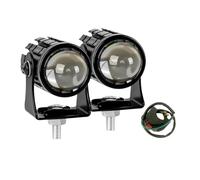 XRUKGUO Projecteur Auxiliaire Universel Double Couleur Scooter Pour ATV Pour Mini Feu Conduite Accessoires Antibrouillard Pour Moto Avec Spot Lumineux Moto Feux(1set WW with switch)