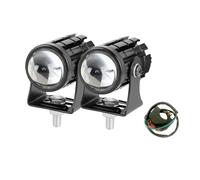 XRUKGUO Projecteur Auxiliaire Universel Double Couleur Scooter Pour ATV Pour Mini Feu Conduite Accessoires Antibrouillard Pour Moto Avec Spot Lumineux Moto Feux(1set WY with switch)