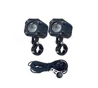 XRUKGUO Projecteur LED Pour Motos 60W Phare Auxiliaire Antibrouillard Pour Mini Blanc 6000K Jaune 3000K Lampe Conduite Faisceau Hi/Lo Avec Spot Lumineux Moto Feux(Light with wire A)