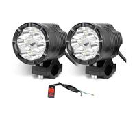 XRUKGUO Projecteur Phare LED Universel Pour Moto Lampe Auxiliaire Supplémentaire À Assembler Faro Avec Interrupteur Avec Spot Lumineux Moto Feux