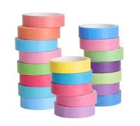 XRVRILE 20 Rouleaux Washi Tape, Masking Tape Décoratif Couleurs Arc-en-Ciel, Ruban Adhésif Papier 1×200 cm pour Bullet Journal, DIY, Scrapbooking et Emballage Cadeau