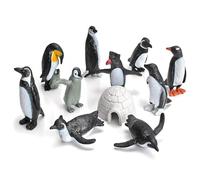 XRVRILE Lot de 11 figurines de pingouin, animaux polaires, jouets d'animaux marins, jouets de pingouin, figurines mignonnes de pingouin, figurines d'animaux antarctiques, cadeau de fête zoo