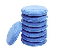XRVRILE Lot de 8 chiffons en microfibre pour voiture, tampon de polissage avec poche pour les doigts, éponge pour voiture, camions, bateaux, nettoyage et polissage fin (5 pouces/12,5 cm)
