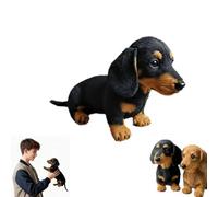 XRXRX Dachy 2.0 Plush Dog,dachy dackel,Plush Toy,Simulated Dog Sofa Ornaments,Bring Relaxation and Comfort, Give You a Cozy Hug,Relieve Stress, for Dog Lovers-Black||1pcs
