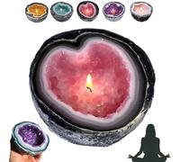 XRXRX Intention/Healing Crystal Energy Candle,Bricolage Bougies De Guérison en Cristal, Drôle De Bougies Bols Ornement, Méditation Et Energie Positive, Bougies en Cristal Home Desktop Décoration