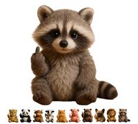 XRXRX Middle Finger Plush Animal Toy,Attitude Finger Plush Animal, Highland Cow,Funny Soft Animals,Stress Relief Decor Gift,Unique Gifts for Home Office Decor-D