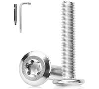 XRXYMQ 25 Pièces Vis M5x30 mm Boulons à Hexagonale Boulon Lnox M5 Vis Convient Aux Appareils Les Meubles à la Maison Machines Avec clé Torx Avec Clé à Tête de Tournevis