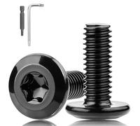 XRXYMQ 25 Pièces Vis Noir M4x10 mm Boulon Lnox M4 Boulons à Hexagonale Vis convient Aux Appareils Les Meubles à la Maison Machines Avec clé Torx Avec Clé à Tête de Tournevis