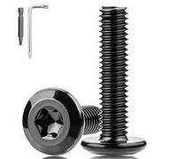XRXYMQ 25 Pièces Vis Noir M5x25 mm Boulon Lnox M5 Boulons à Hexagonale Vis convient Aux Appareils Les Meubles à la Maison Machines Avec clé Torx Avec Clé à Tête de Tournevis