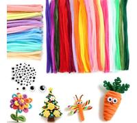 XRXYMQ 400 Pièces Fil Chenille Cure-Pipe 30cm Chenille Loisir Creatif Cure Pipe Kit Bouquet Fils Chenilles Loisirs Creatifs aux Fournitures de Fleurs et de Décoration DIY Créatif