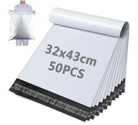 XRXYMQ 50 Pièces Sac Vinted 32x43 cm Emballage Colis Vinted Imperméable Enveloppe Plastique Expedition Auto-Adhésif Pochette Envoie Colis pour Textiles Et Boîtes À Chaussures