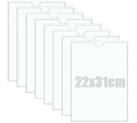 XRXYMQ Porte Caducee Voiture A4 Adhésif 8 PCS Pochette Autocollante Pare Brise 31x22 cm Porte Carte Voiture Pare Brise Pochette Adhésive pour Cartes de Visite Adhésives de Dossiers/Papier de Bureau