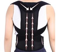 XS-5XL Correcteur De Posture Grande Taille pour Femmes Et Hommes, Redresseur De Dos Correction du Dos Bossu Correction De Scoliose Support Dorsal Complet pour Le Cou(Black,XS)