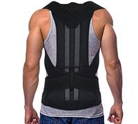 XS-5XL Grande Taille Correcteur De Posture Femmes Hommes Retour Brace Ceinture Soutien Dorsal Complet Support Colonne Vertébrale Clavicule Soulagement Douleur dans Le Haut Et Bas Dos (Color : Black,
