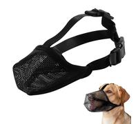 XS Taille Muselière pour Chien, Muselière en Maille Respirante, Muselière en Nylon Souple, Muselière Réglable pour Chiot avec Sac de Rangement, Noir Muselière de Dressage pour Petits Chiens Moyens