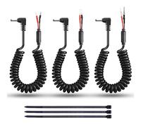 xsaaczm Cordon d'alimentation pour détecteur de radar compatible avec Uniden Escort Valentine One Cobra Whistler, avec porte-fusible en ligne, câble élastique pour rétroviseur (DC 3,5 - Lot de 3)