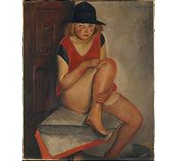 XSBPDPII Célèbre Affiche d'art Moderne Affiche d'art Moderne de Boris Dmitrievitch Grigoriev Wall Art Toile pour le Décor de Couloir 60x90cm