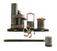 XSDAJSD Fontaine de Jardin en Bambou avec Pompe, Cascade décorative, élément de Jardin Japonais extérieur pour Bassin, terrasse ou Balcon.