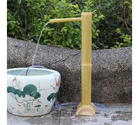 XSDAJSD Fontaine d'intérieur en Bambou avec Pompe Solaire, en Forme de Tube, pour Jardin Zen Japonais, 100% Fait Main, 50 cm.