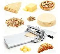 XSDAJSD Laminoir à pâte Pliable - Laminoir Manuel 12"/15,5" avec épaisseur réglable, 2 Plateaux de laminage pour Pizzas, Croissants, pâtisseries et fondants - Modèle de Table Type 300