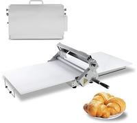 XSDAJSD Laminoir Manuel réversible, Machine à laminer la pâte, laminoir Pliable, épaisseur réglable de 0 à 25 mm, pour Croissants, viennoiseries et pâtisseries, 90 x 40 cm